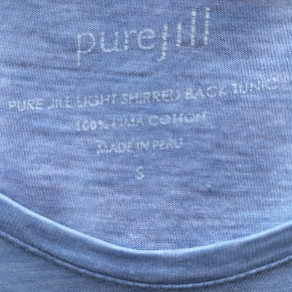 J. Jill / Pure Jill Soft Sky Blue Tunic Top - Picture 3 of 3